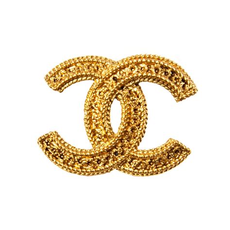 brooch chanel logo gold|handmade Chanel brooch.